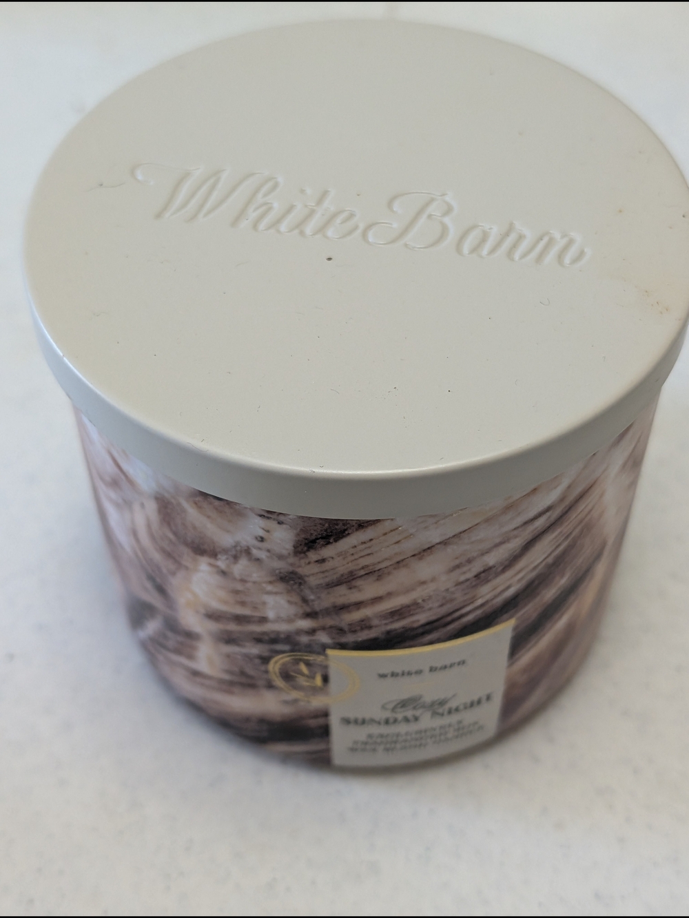 Bath & Body Works White Barn Cozy Sunday Nights Three Wick Candle-Brand New!